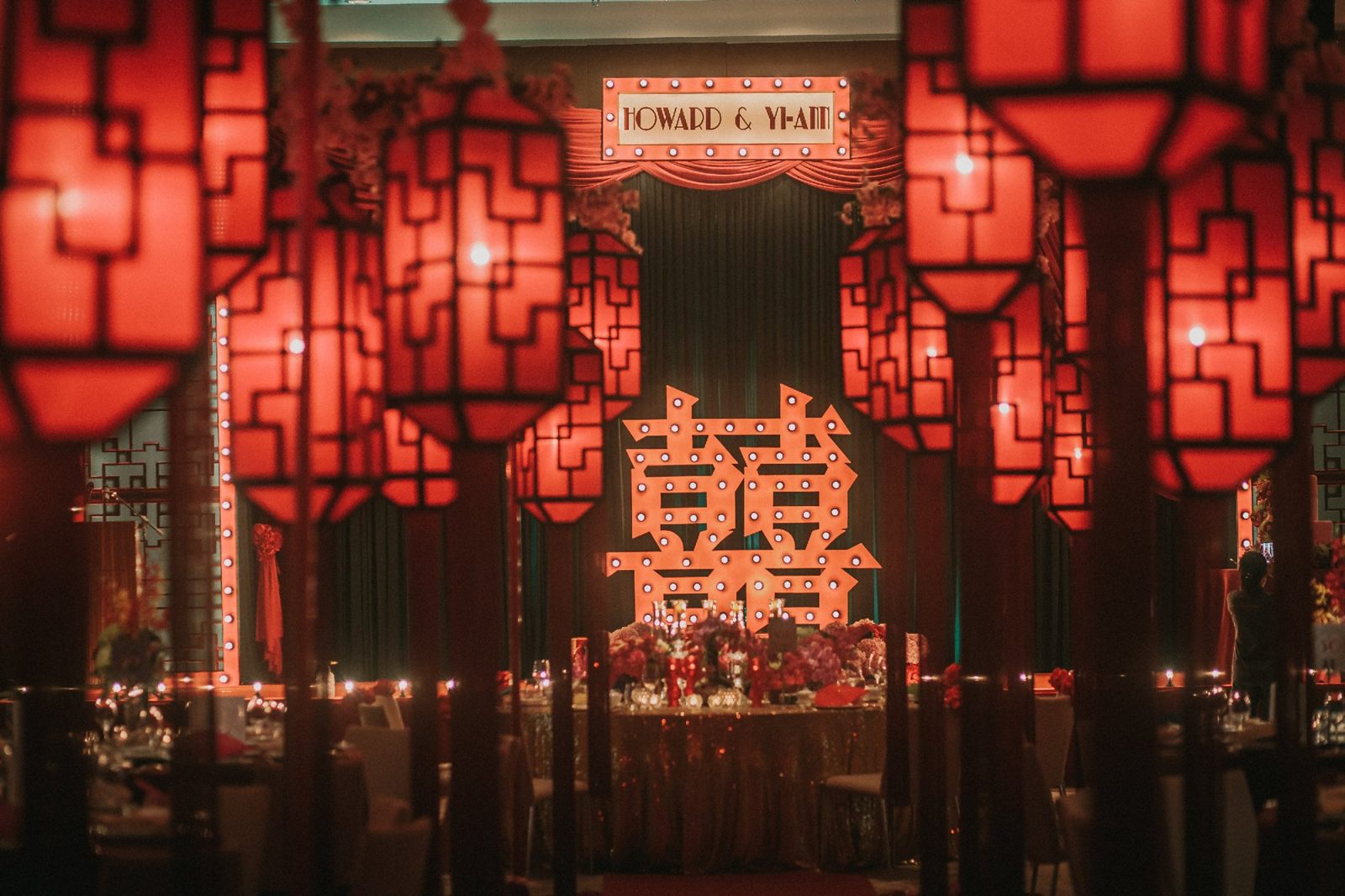 Red lantern Chinese wedding