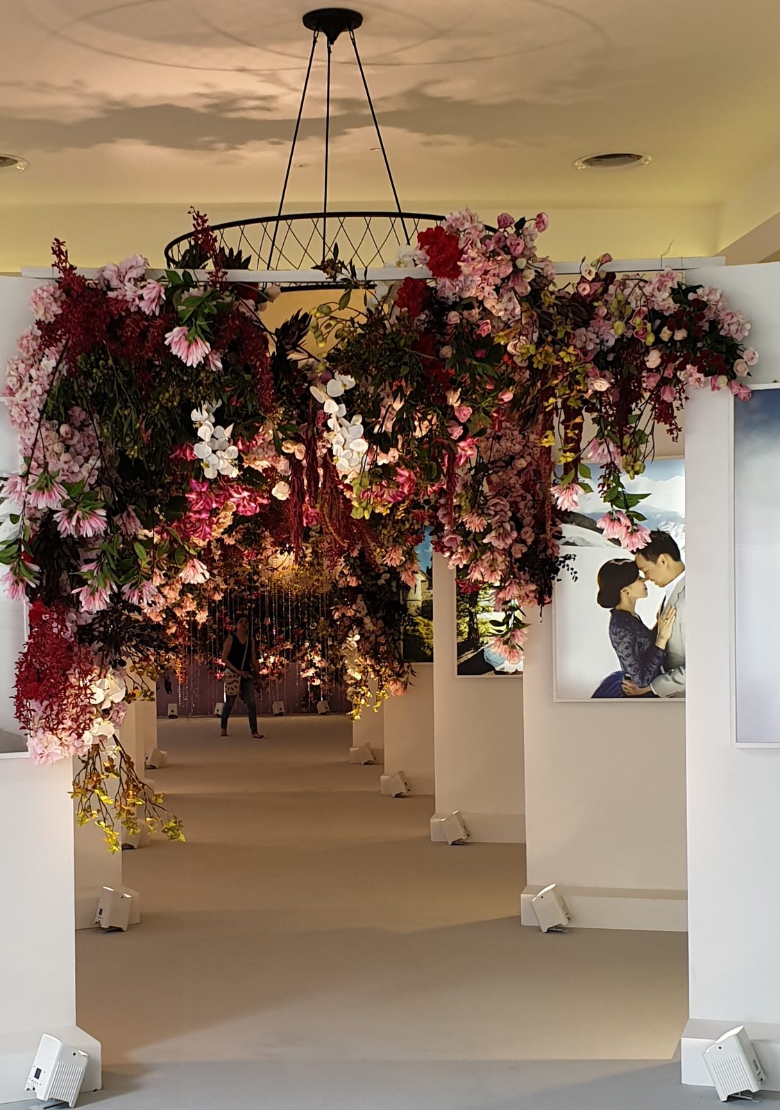 Hanging floral corridor